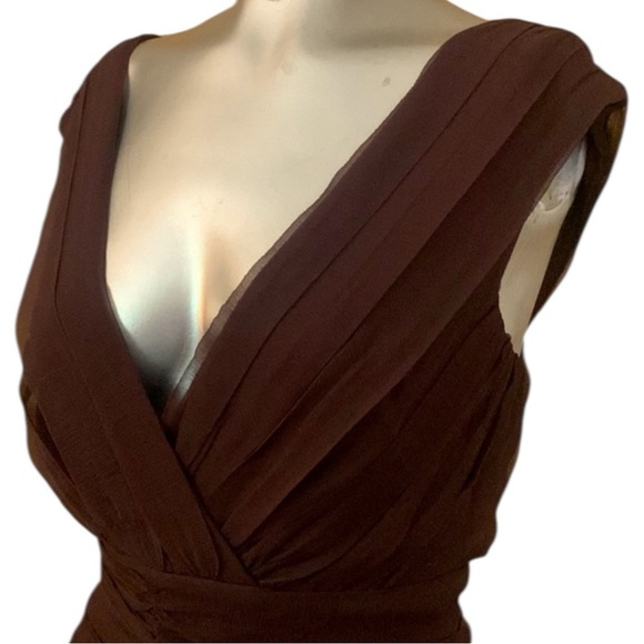 Tadashi Collection Elegant 100% Silk Tiered Cocktail Old Money Party Dress 10P - Picture 3 of 12